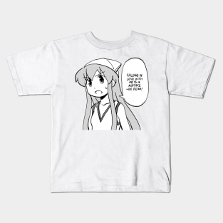 I re-draw ika-chan saying Falling in love with me is a mistake de geso / Shinryaku Ika Musume meme Kids T-Shirt